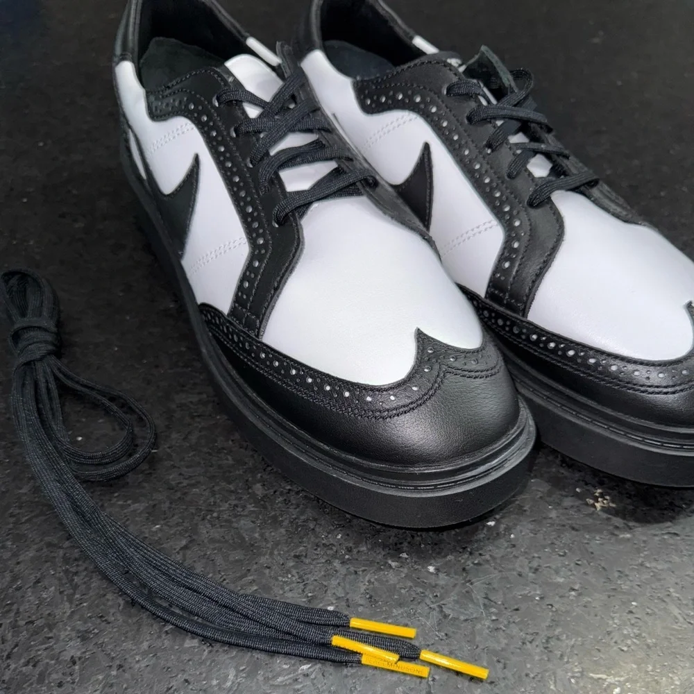 NEW NIKE Kwondo 1 'G-Dragon Peaceminusone Panda WINGTIP BROGUE SNEAKERS SZ 13